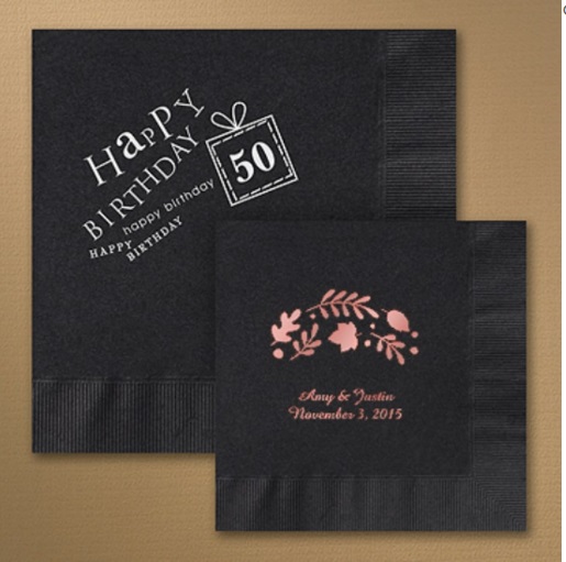 Black Wedding Napkins