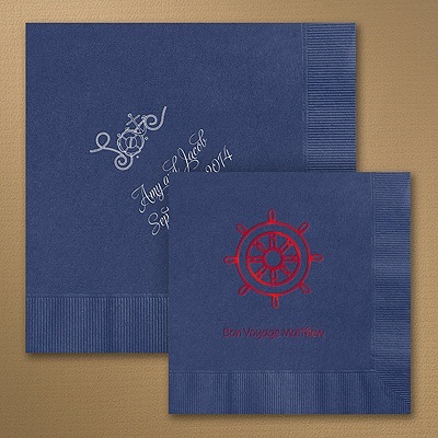 Navy Blue Wedding Napkins