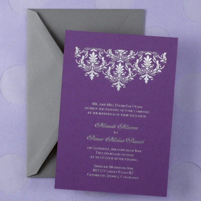 Purple Wedding Invitation