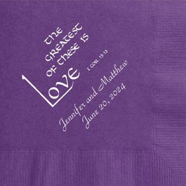 Purple Wedding Napkins
